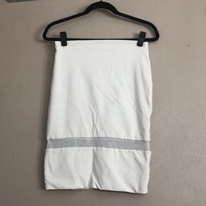 White mesh Zara midi skirt